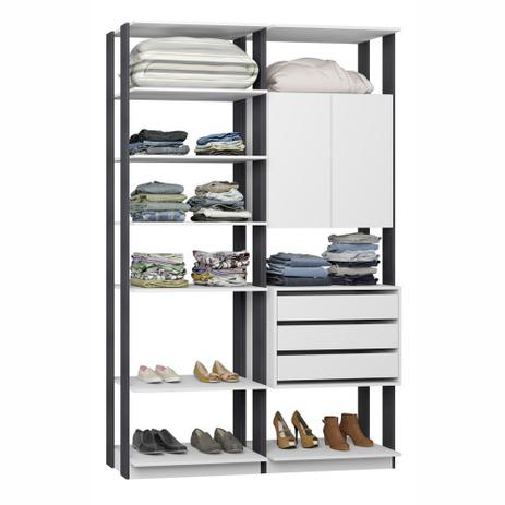 Closet Componível Completo 2 Peças 1,40m 9011 Clothes Be Mobiliário Menor preço em Closet Componível Completo 2 Peças 1,40m 9011 Clothes Be Mobiliário