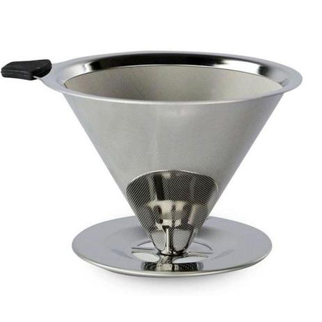 Coador de Café Reutilizável Inox Não Precisa Filtro 400ml - DAP Menor preço em Coador de Café Reutilizável Inox Não Precisa Filtro 400ml - DAP