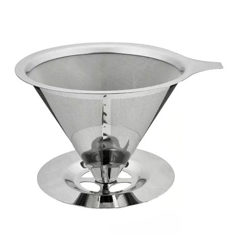 Coador Filtro Cafe Suporte Aço Inox Reutilizável Menor preço em Coador Filtro Cafe Suporte Aço Inox Reutilizável