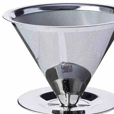 Coador Filtro De Café Permanente em Aço Inox - UNY GIFT Menor preço em Coador Filtro De Café Permanente em Aço Inox - UNY GIFT