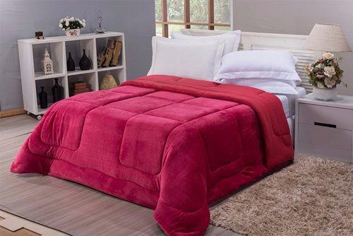 Coberdrom Casal Padrão Malha Penteada Dupla Face - Vermelho Escuro - Vivart Menor preço em Coberdrom Casal Padrão Malha Penteada Dupla Face - Vermelho Escuro - Vivart