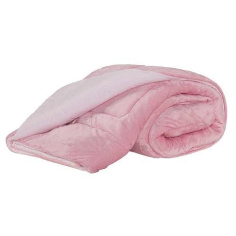 Coberdrom Casal Queen Avulso Manta Soft e Malha Penteada Dupla Face Liso - Rosa Claro - Paulo cezar enxovais Menor preço em Coberdrom Casal Queen Avulso Manta Soft e Malha Penteada Dupla Face Liso - Rosa Claro - Paulo cezar enxovais