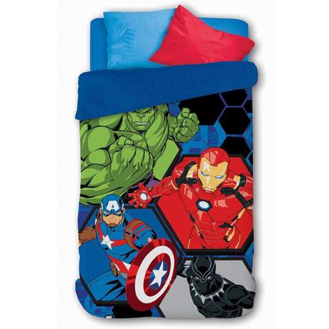 Coberdrom Fleece Infantil Menino Dupla Face Avengers - Lepper Menor preço em Coberdrom Fleece Infantil Menino Dupla Face Avengers - Lepper
