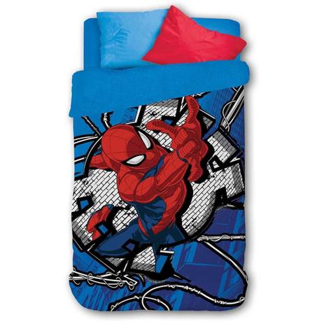 Coberdrom Fleece Infantil Menino Dupla Face Spider-Man - Lepper Menor preço em Coberdrom Fleece Infantil Menino Dupla Face Spider-Man - Lepper