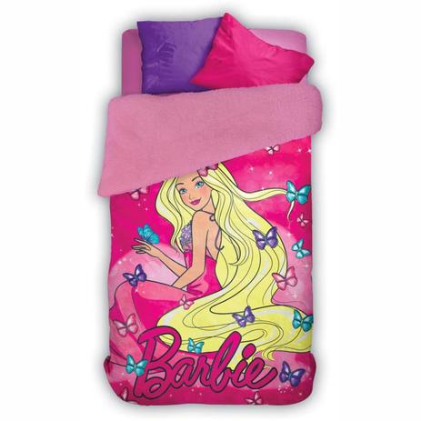 Coberdrom Infantil Barbie Lepper Dupla Face Menor preço em Coberdrom Infantil Barbie Lepper Dupla Face
