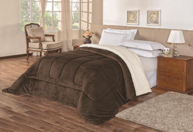 Coberdrom Sherpa Edredom Dupla Face Cobertor Manta Felpuda Liso Cama Casal Queen Marrom - RViotto Enxovais Menor preço em Coberdrom Sherpa Edredom Dupla Face Cobertor Manta Felpuda Liso Cama Casal Queen Marrom - RViotto Enxovais