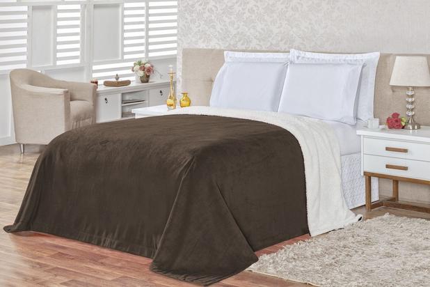 Cobertor Alaska de Sherpa e Manta Microfibra King - 01 Peça - Decoramando é boa?