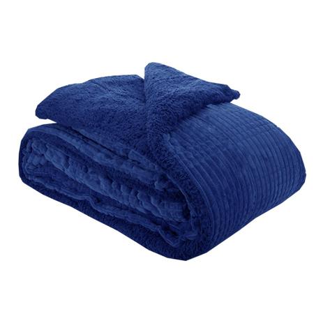 Cobertor Aspen Azul Navy Queen - Blue gardenia Menor preço em Cobertor Aspen Azul Navy Queen - Blue gardenia