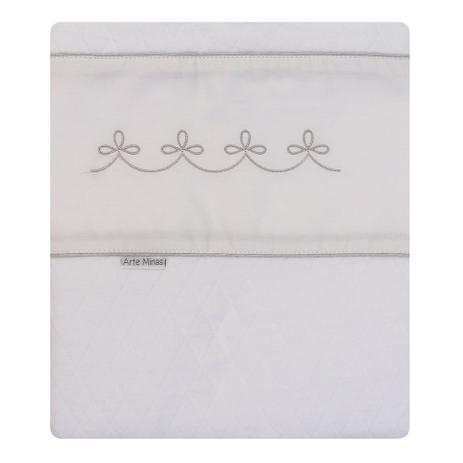 Cobertor Bebê Italia Branco e Cinza - Art minas é boa?