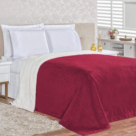 Cobertor Casal King Alaska Sherpa e Manta Microfibra 1 Peça - Vinho - Bia enxovais Menor preço em Cobertor Casal King Alaska Sherpa e Manta Microfibra 1 Peça - Vinho - Bia enxovais