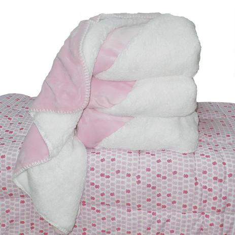 Cobertor Donna Bebê 110x90 cm Rosa Microfibra Plush com Sherpa é boa?