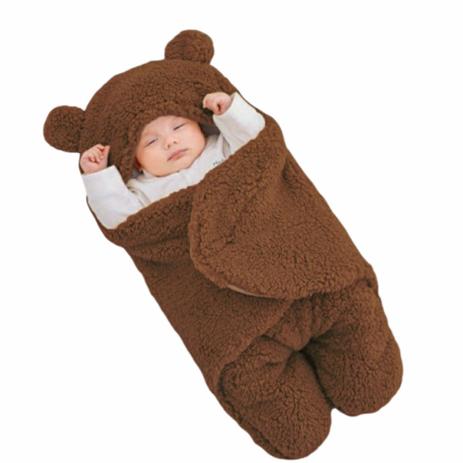 Cobertor Enroladinho Swaddle Cueiro Bebê Ursinho Sherpa Saco de Dormir - Smoofy Menor preço em Cobertor Enroladinho Swaddle Cueiro Bebê Ursinho Sherpa Saco de Dormir - Smoofy