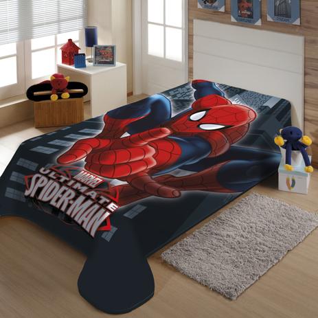 Cobertor Infantil Marvel Homem Aranha Poliéster Microfibra Jolitex 1,50mx2,00m Azul Menor preço em Cobertor Infantil Marvel Homem Aranha Poliéster Microfibra Jolitex 1,50mx2,00m Azul