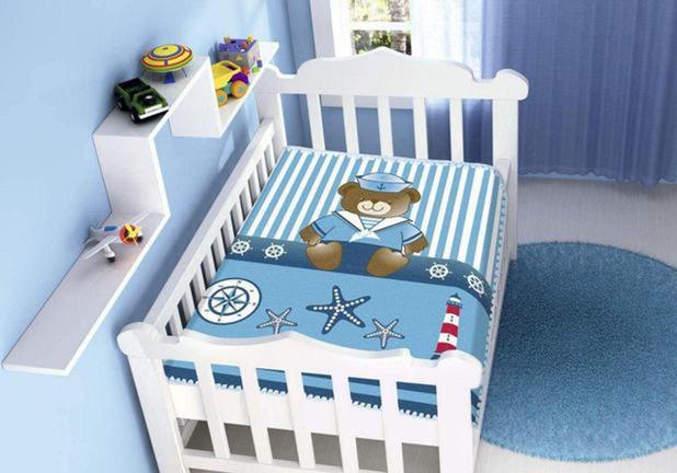 Cobertor Infantil Raschel Plus Ursinho Marinheiro - Jolitex Menor preço em Cobertor Infantil Raschel Plus Ursinho Marinheiro - Jolitex