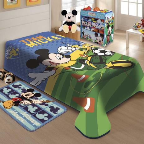 Cobertor Jolitex Solteiro Raschel Disney Mickey Futebol Menor preço em Cobertor Jolitex Solteiro Raschel Disney Mickey Futebol