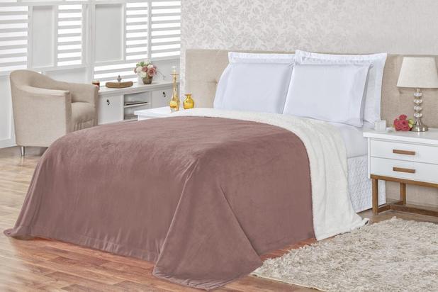 Cobertor King Sherpa Manta Microfibra Alaska Rosê - Colleone Enxovais Menor preço em Cobertor King Sherpa Manta Microfibra Alaska Rosê - Colleone Enxovais