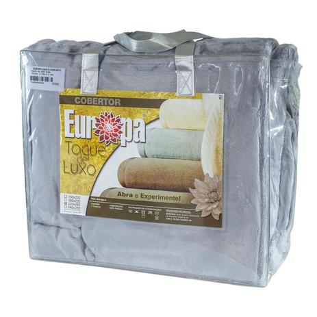 Cobertor King Size Europa Toque de Luxo 240 x 250cm - Cinza Menor preço em Cobertor King Size Europa Toque de Luxo 240 x 250cm - Cinza