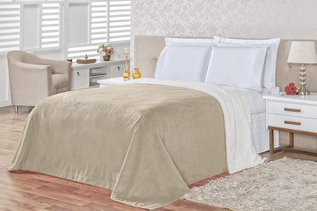 Cobertor Queen Sherpa Manta Microfibra Alaska CAQUI - Colleone enxovais é ruim? Cobertor Queen Sherpa Manta Microfibra Alaska CAQUI - Colleone enxovais é boa?