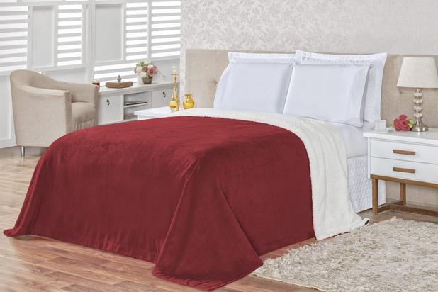 Cobertor Queen Sherpa Manta Microfibra Alaska VERMELHO - Colleone Enxovais Menor preço em Cobertor Queen Sherpa Manta Microfibra Alaska VERMELHO - Colleone Enxovais