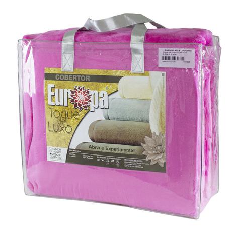 Cobertor Queen Size Europa Toque de Luxo 220 x 240cm - Pink Menor preço em Cobertor Queen Size Europa Toque de Luxo 220 x 240cm - Pink