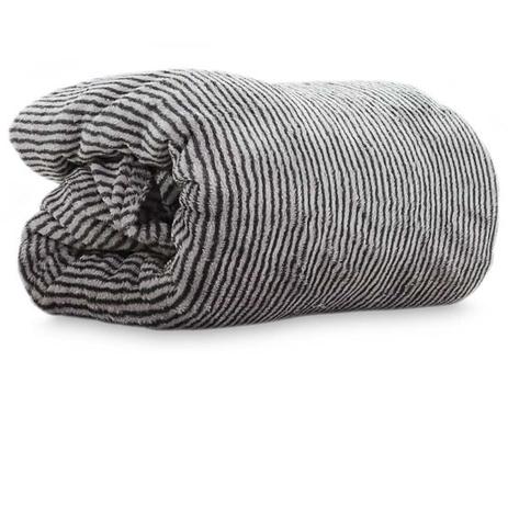 Cobertor Solteiro Flannel Loft Estampado Listrado - Camesa Menor preço em Cobertor Solteiro Flannel Loft Estampado Listrado - Camesa