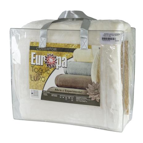 Cobertor Super King Size Europa Toque de Luxo 240 x 280cm - Marfim Menor preço em Cobertor Super King Size Europa Toque de Luxo 240 x 280cm - Marfim