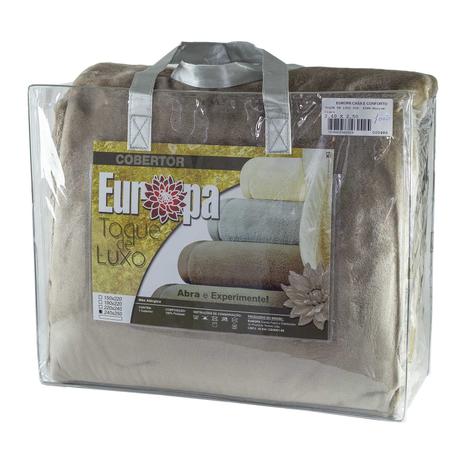 Cobertor Super King Size Europa Toque de Luxo 240 x 280cm - Marrom Claro Menor preço em Cobertor Super King Size Europa Toque de Luxo 240 x 280cm - Marrom Claro