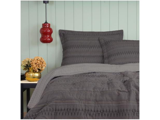 Cobre-leito Casal Artex 100% Algodão 150 Fios - Total Mix Cerrado Cinza 3 Peças Menor preço em Cobre-leito Casal Artex 100% Algodão 150 Fios - Total Mix Cerrado Cinza 3 Peças