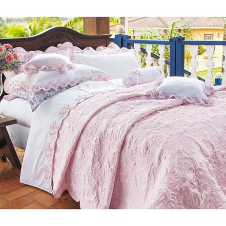 Cobre Leito Casal Queen CDóro 3 Pçs - 100 Algodão 400 Fios Egípcio - Rosa - Ruth sanches Menor preço em Cobre Leito Casal Queen CDóro 3 Pçs - 100 Algodão 400 Fios Egípcio - Rosa - Ruth sanches