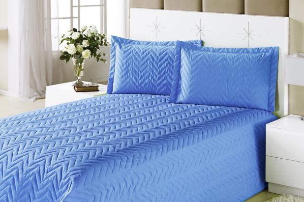 Cobre Leito Casal Queen Clean 04 Peças Com Lençol De Baixo Azul - Colleone enxovais Menor preço em Cobre Leito Casal Queen Clean 04 Peças Com Lençol De Baixo Azul - Colleone enxovais