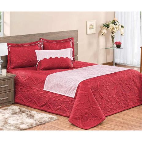 Cobre Leito Casal Queen Dionísio 05 Peças Xale Bordado Tecido Cetim Amassado - Vermelho - Rosdry Menor preço em Cobre Leito Casal Queen Dionísio 05 Peças Xale Bordado Tecido Cetim Amassado - Vermelho - Rosdry
