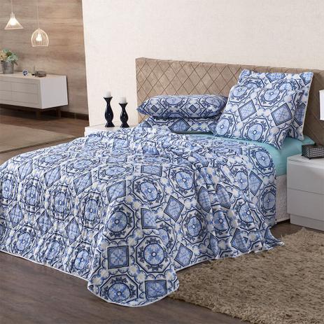 Cobre leito Classic Solteiro 02 Peças - Geométrico Azul - Marina bordados é ruim? Cobre leito Classic Solteiro 02 Peças - Geométrico Azul - Marina bordados é boa?