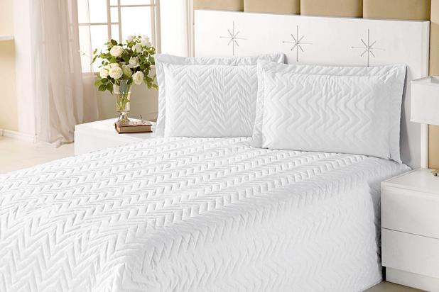 Cobre Leito Clean Queen Branco- 04 Peças - Decoramando Menor preço em Cobre Leito Clean Queen Branco- 04 Peças - Decoramando