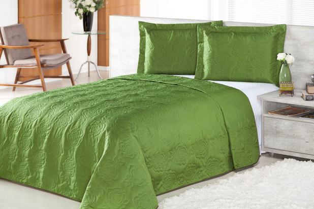 Cobre Leito Clean Rosas Casal 3 Peças - Verde Musgo - Enxovais aquarela Menor preço em Cobre Leito Clean Rosas Casal 3 Peças - Verde Musgo - Enxovais aquarela