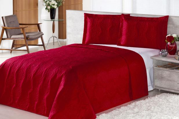 Cobre Leito Clean Rosas Solteiro 2 Peças - Vermelho - Enxovais aquarela Menor preço em Cobre Leito Clean Rosas Solteiro 2 Peças - Vermelho - Enxovais aquarela
