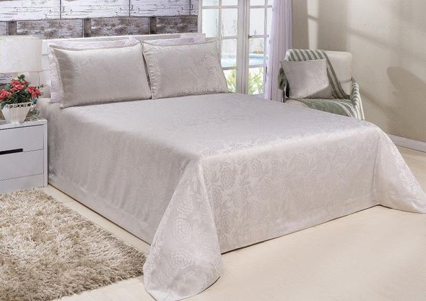 Cobre Leito Colcha Solteiro Pérola 2 Pçs Jacquard Dupla Face - Confecções elba é boa?