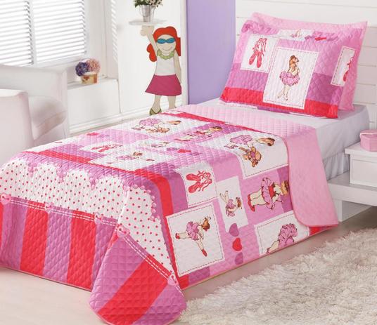 Cobre Leito Infantil Menina Solteiro Ballet Bailarina com 2 peças - Aquarela é boa?