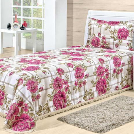 Cobre Leito La Bella Floral Pink Solteiro 02 Peças - Dourados enxovais Menor preço em Cobre Leito La Bella Floral Pink Solteiro 02 Peças - Dourados enxovais