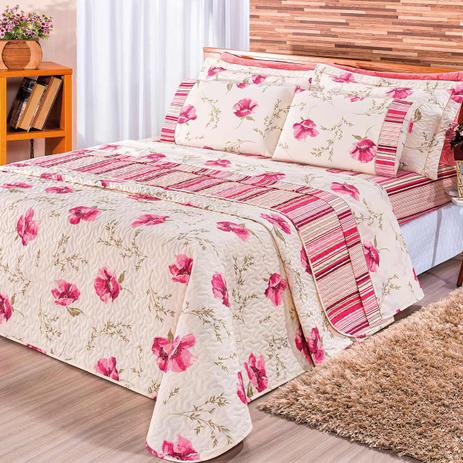 Cobre Leito Requinte Palha/Rosa Super King Dupla Face Percal 180 fios 03 peças - Dourados enxovais Menor preço em Cobre Leito Requinte Palha/Rosa Super King Dupla Face Percal 180 fios 03 peças - Dourados enxovais
