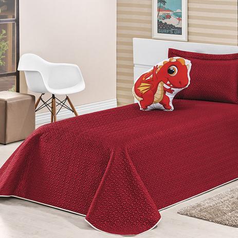 Cobre Leito Solteiro Bernardo + 1 Porta Travesseiro + 1 Almofada Estampa Dino Casa Dona Vermelho é boa?