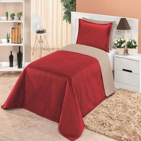 Cobre Leito Solteiro Clara Liso Microfibra Ultrasonic Vermelho Caqui - Mr enxovais Menor preço em Cobre Leito Solteiro Clara Liso Microfibra Ultrasonic Vermelho Caqui - Mr enxovais