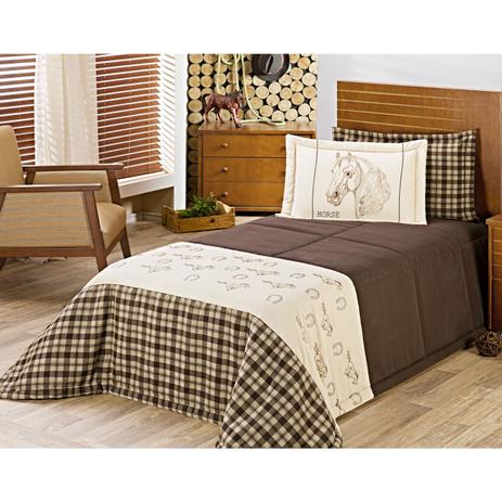Cobre Leito Solteiro Country Xadrez Tabaco 4 Peças - A decorativa Menor preço em Cobre Leito Solteiro Country Xadrez Tabaco 4 Peças - A decorativa