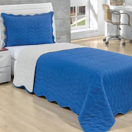 Cobre Leito Solteiro Dupla Face Tecido Micro Fibra Matelado 2 Peças - Azul - Guga tapetes é ruim? Cobre Leito Solteiro Dupla Face Tecido Micro Fibra Matelado 2 Peças - Azul - Guga tapetes é boa?