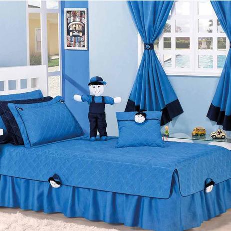 Cobre Leito Solteiro Infantil Bambino 04 Peças Tecido Micrifibra Acompanha Boneco - Azul - Zelimari Menor preço em Cobre Leito Solteiro Infantil Bambino 04 Peças Tecido Micrifibra Acompanha Boneco - Azul - Zelimari