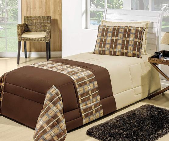 Cobre Leito Solteiro Texas Tabaco com 3 peças - Valle enxovais Menor preço em Cobre Leito Solteiro Texas Tabaco com 3 peças - Valle enxovais