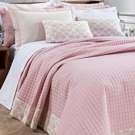 Cobre Leito Vila Real Casa Dona Queen 7 peças Rose Menor preço em Cobre Leito Vila Real Casa Dona Queen 7 peças Rose