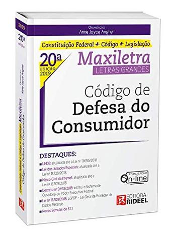 Código de Defesa do Consumidor - Maxiletra - Constituição Federal + Código + Legislação - 20ª Edição (2019) - Rideel Menor preço em Código de Defesa do Consumidor - Maxiletra - Constituição Federal + Código + Legislação - 20ª Edição (2019) - Rideel
