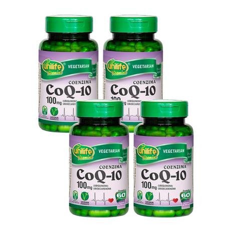 Coenzima Q-10 100mg (ubiquinona) 60 Cápsulas Unilife - Kit Com 4 unidades - Unilife vitamins Menor preço em Coenzima Q-10 100mg (ubiquinona) 60 Cápsulas Unilife - Kit Com 4 unidades - Unilife vitamins