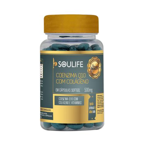 Coenzima Q10 com Colágeno 500mg - 30 Cáps - Soulife Menor preço em Coenzima Q10 com Colágeno 500mg - 30 Cáps - Soulife