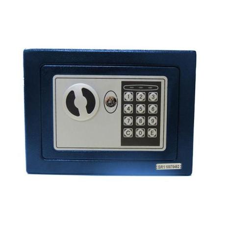 Cofre Eletrônico Digital Pequeno (17x23x17cm) Pelegrin CH-17EF Em Aço Azul Menor preço em Cofre Eletrônico Digital Pequeno (17x23x17cm) Pelegrin CH-17EF Em Aço Azul